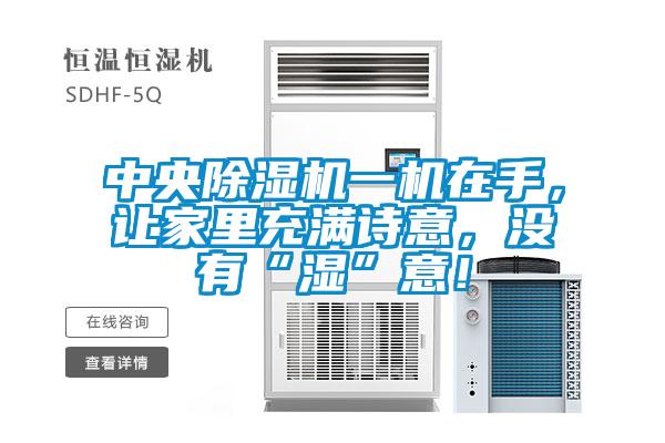 中央除濕機(jī)一機(jī)在手，讓家里充滿詩(shī)意，沒有“濕”意！