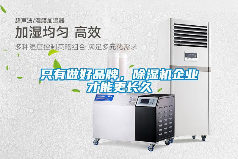 只有做好品牌，除濕機企業才能更長久