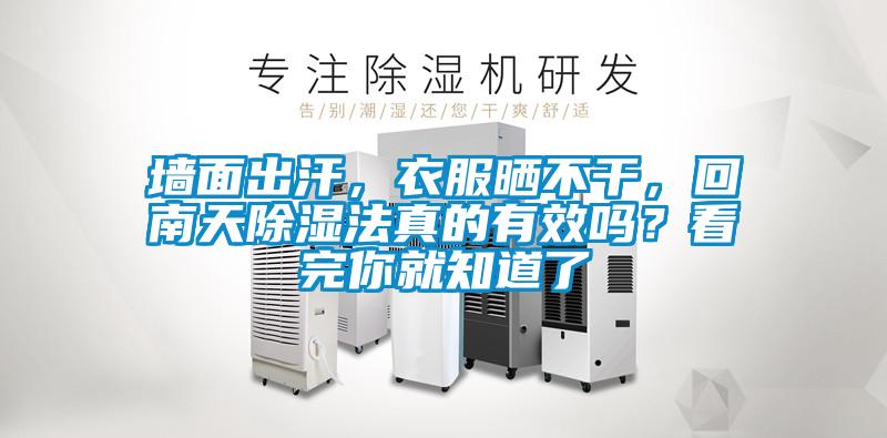 墻面出汗，衣服曬不干，回南天除濕法真的有效嗎？看完你就知道了