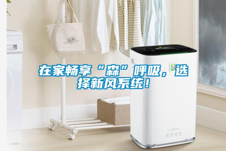 在家暢享“森”呼吸，選擇新風系統！