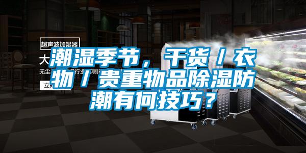 潮濕季節，干貨／衣物／貴重物品除濕防潮有何技巧？