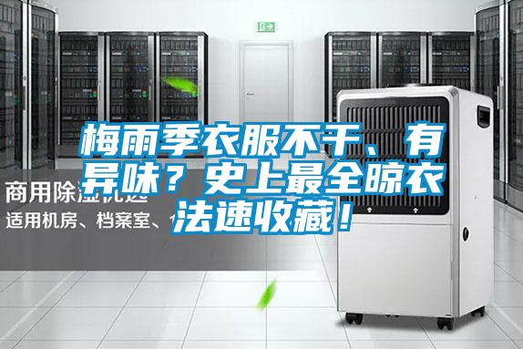 梅雨季衣服不干、有異味？史上最全晾衣法速收藏！