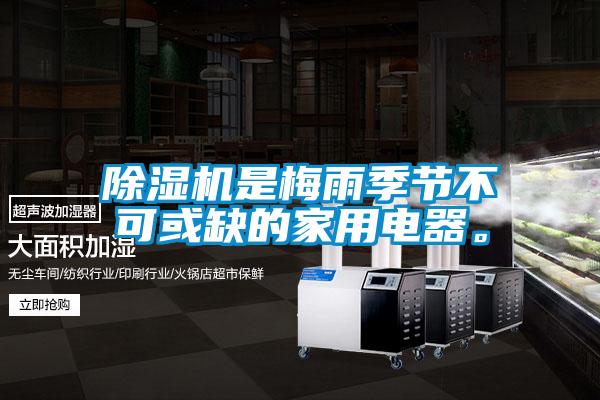 除濕機是梅雨季節不可或缺的家用電器。