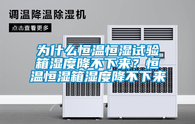 為什么恒溫恒濕試驗箱濕度降不下來？恒溫恒濕箱濕度降不下來