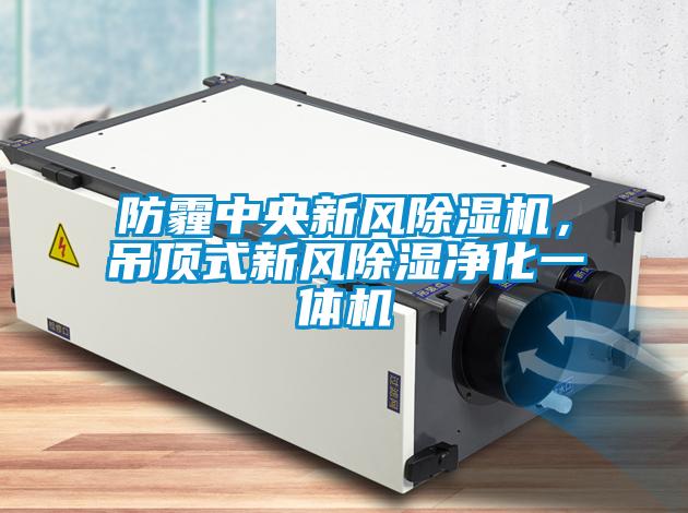 防霾中央新風除濕機，吊頂式新風除濕凈化一體機