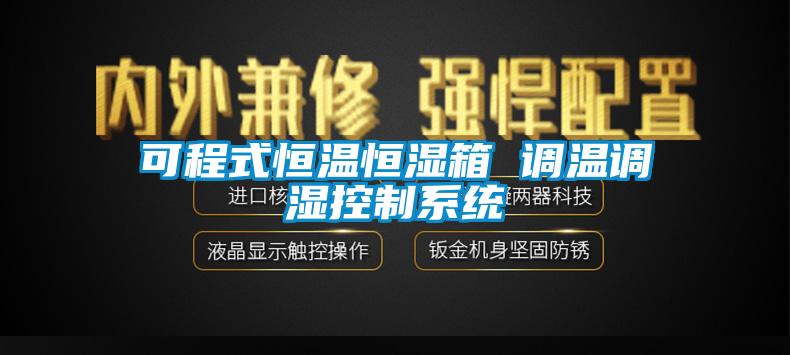 可程式恒溫恒濕箱 調溫調濕控制系統(tǒng)
