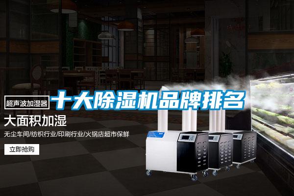 十大除濕機(jī)品牌排名