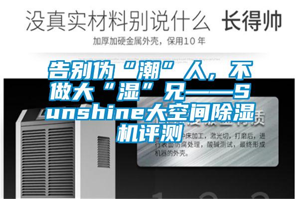 告別偽“潮”人，不做大“濕”兄——Sunshine大空間除濕機評測