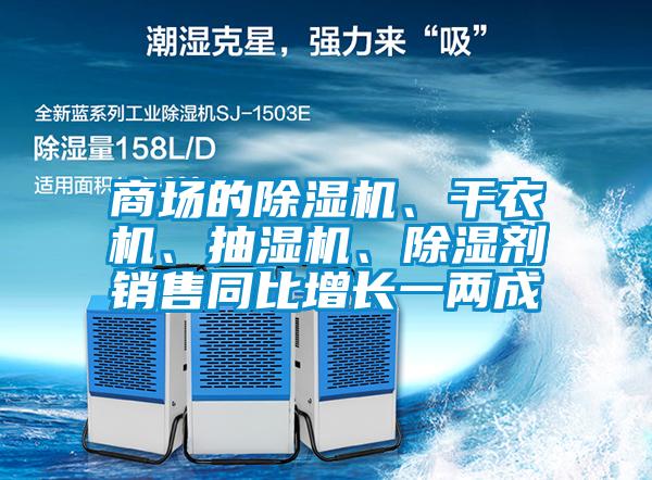 商場的除濕機、干衣機、抽濕機、除濕劑銷售同比增長一兩成