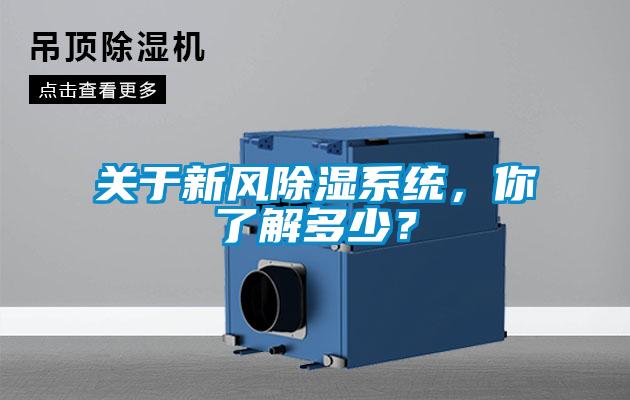 關于新風除濕系統，你了解多少？