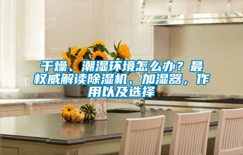 干燥、潮濕環(huán)境怎么辦？最權(quán)威解讀除濕機(jī)、加濕器，作用以及選擇