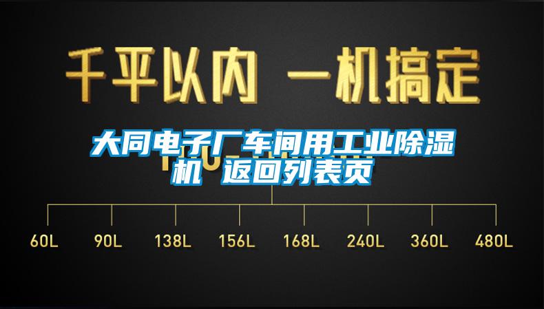 大同電子廠車間用工業(yè)除濕機 返回列表頁