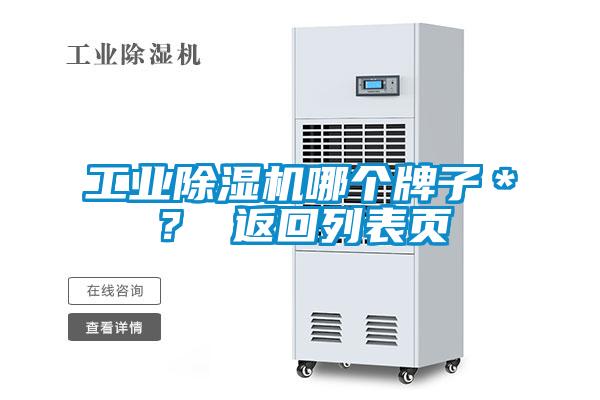 工業除濕機哪個牌子＊？ 返回列表頁