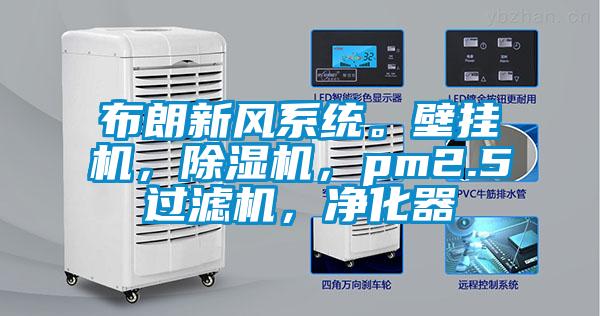 布朗新風(fēng)系統(tǒng)。壁掛機(jī)，除濕機(jī)，pm2.5過(guò)濾機(jī)，凈化器