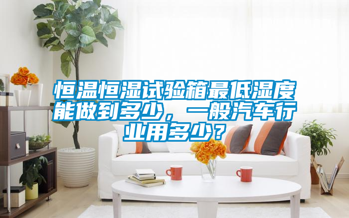 恒溫恒濕試驗箱最低濕度能做到多少，一般汽車行業用多少？