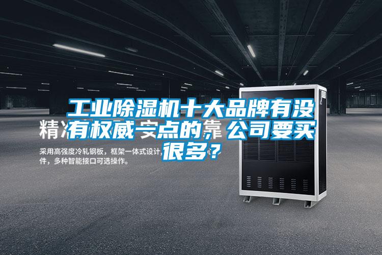 工業除濕機十大品牌有沒有權威一點的，公司要買很多？