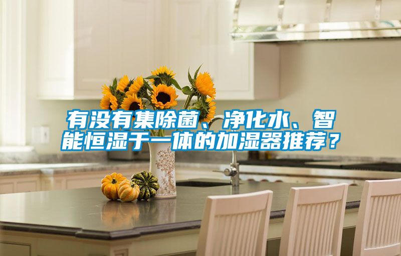 有沒有集除菌、凈化水、智能恒濕于一體的加濕器推薦？